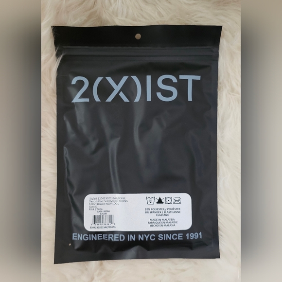 2(X)IST NWT Sliq Micro Y-Back Thong - Black with Yellow Trim - Small Size 28-30 - Picture 8 of 9